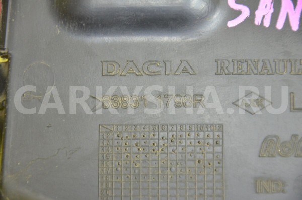 Пыльник двигателя боковой левый Renault Sandero 